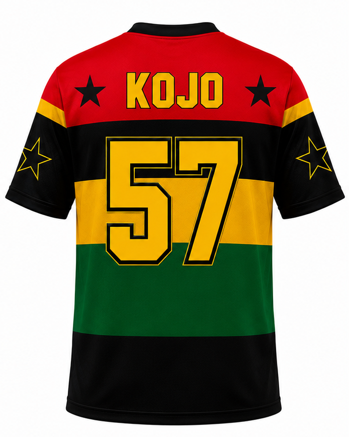 Ghanaian summer streetwear breathable mesh men’s jerseys - Back